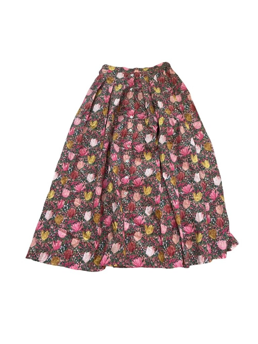 Birgitte Herskind Floral Print Midi Skirt Size 36 Cotton